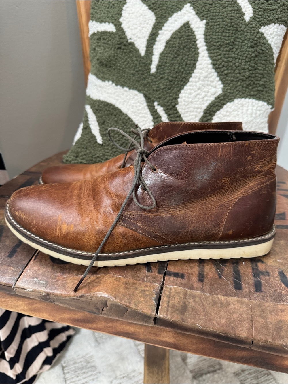 Crevo Alameda 225 Chukka Boots Chestnut Leather Men’s Size 10